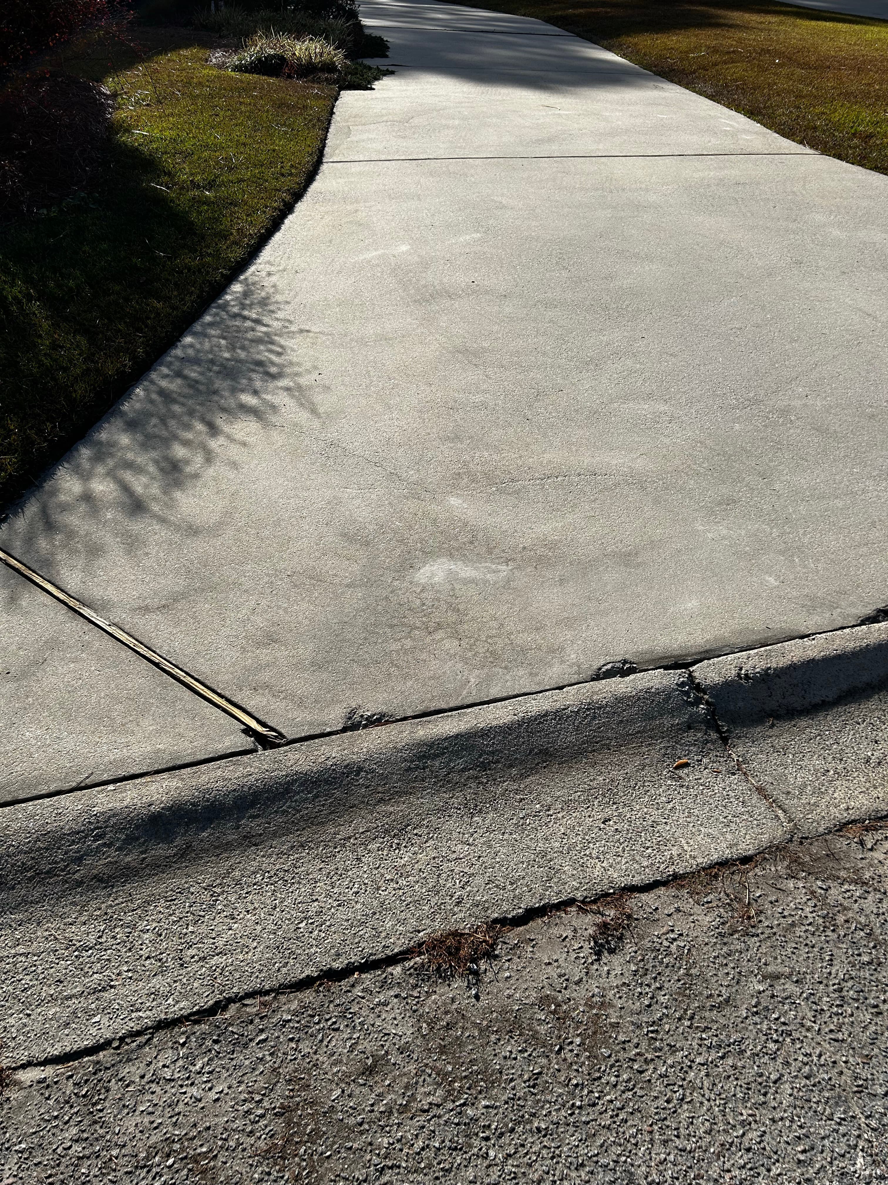 Driveway after pressure washing