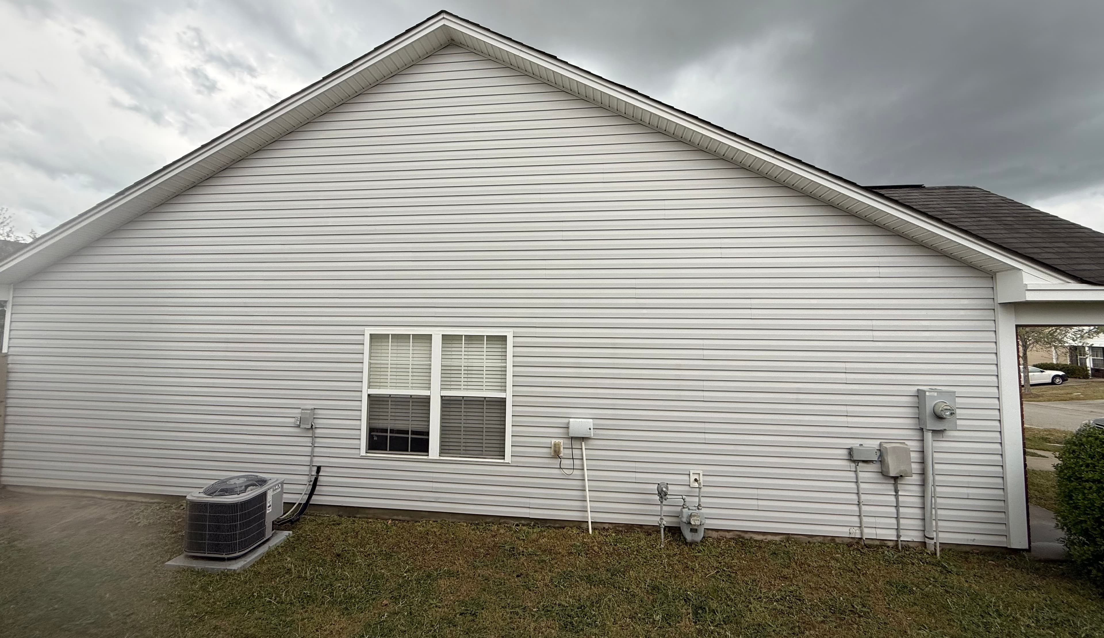 House exterior after soft washing